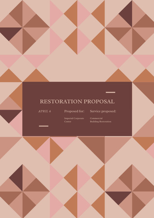 Platilla de diseño Restoration services offer Proposal