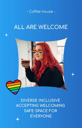 Ontwerpsjabloon van IGTV Cover van LGBT Friendly Cafe Invitation