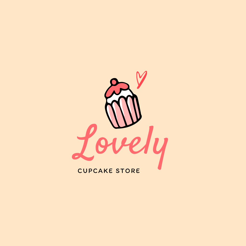 Designvorlage Lovely Cupcake store logo für Logo