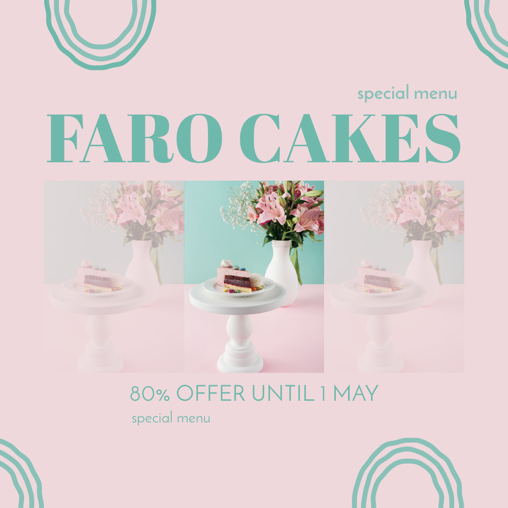 Tasty Cakes Offer Instagram Modelo de Design