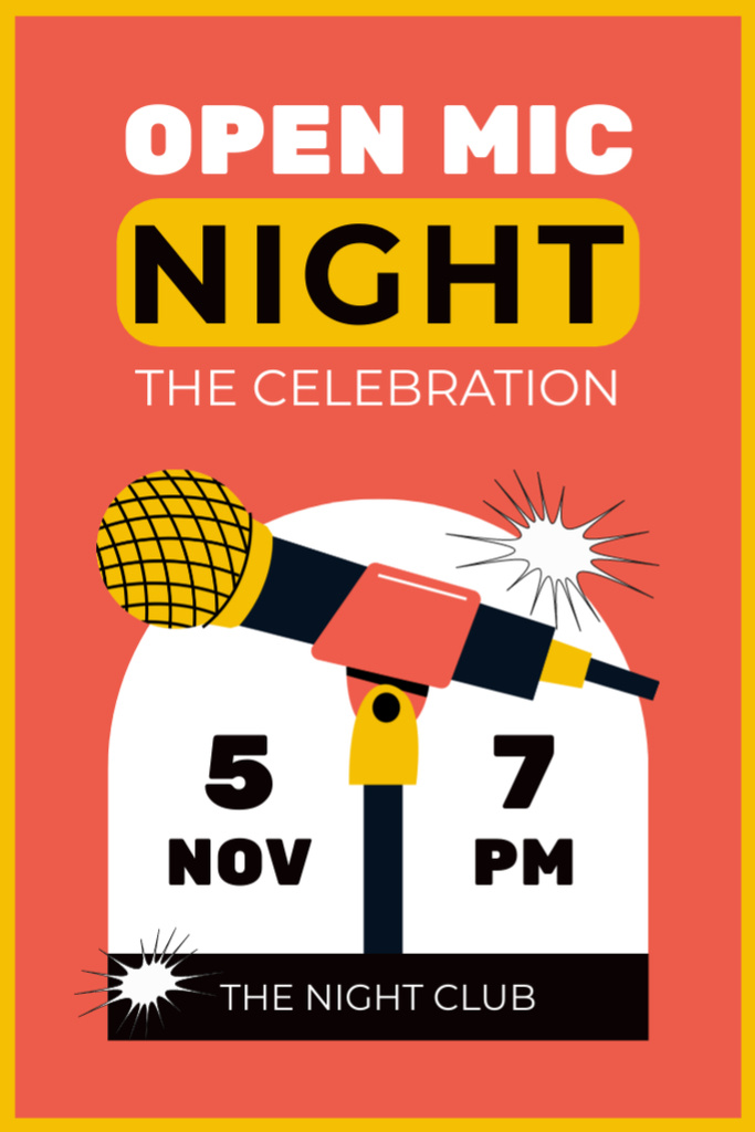 Open Mic Night Celebration Tumblr tervezősablon