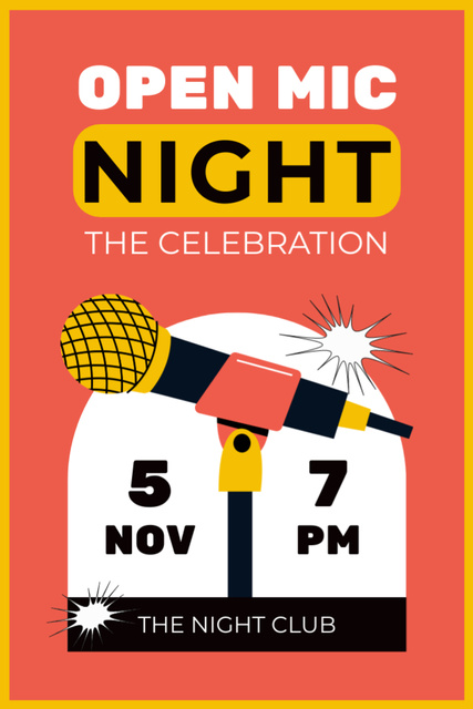 Open Mic Night Celebration Tumblr – шаблон для дизайну