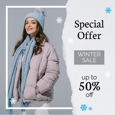 Winter Sale Special Offer Instagram Modelo de Design
