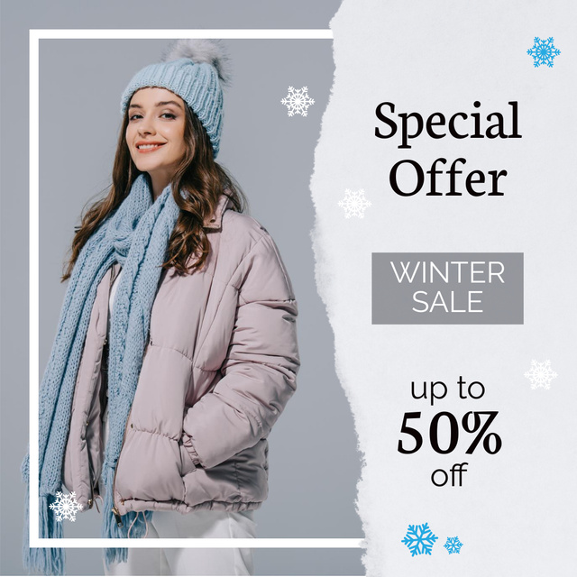 Designvorlage Winter Sale Special Offer für Instagram