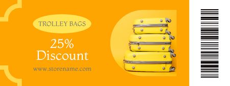 Travel Bags and Backpacks Sale Offer on Yellow Coupon Design Template