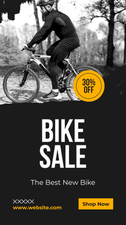 Modèle de visuel Sportive Bikes Sale Ad - Instagram Story