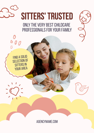Ontwerpsjabloon van Poster van Childcare Professional Service