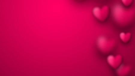 Ontwerpsjabloon van Zoom Background van Valentijnsdag vakantieviering met hartjes op roze achtergrond