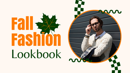 Modèle de visuel Lookbook de la mode d'automne dans un épisode de vlog - Youtube Thumbnail
