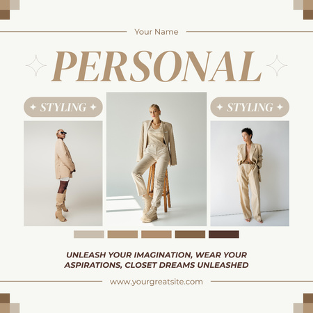 Elegant Fashion Wardrobe Picking Instagram Design Template