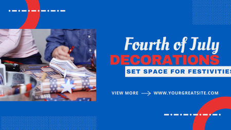 Template di design Offerta di decorazioni festive per il giorno dell'indipendenza degli Stati Uniti Full HD video