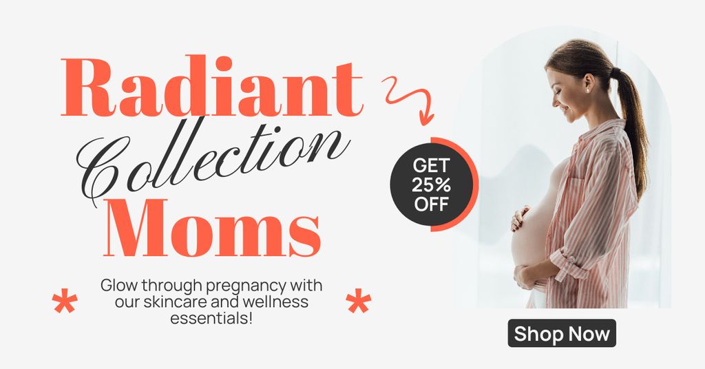 Plantilla de diseño de Radiant Collection for Moms at Discount Facebook AD 