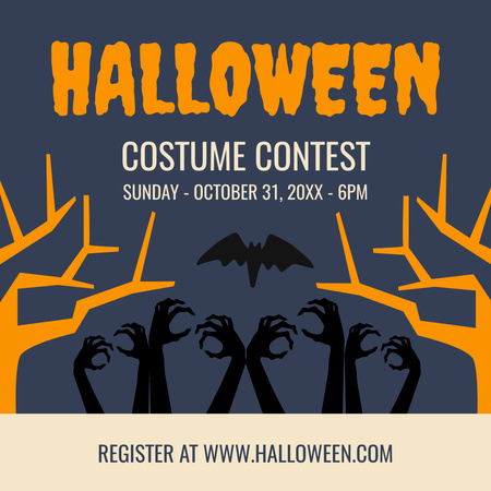 Halloween Costume Contest Announcement Instagram Design Template