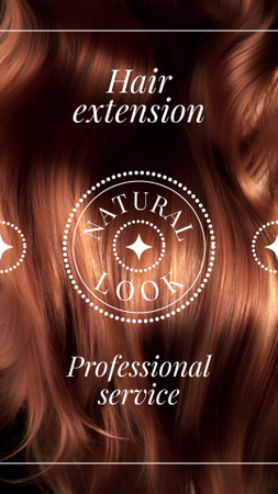 Modèle de visuel Offre de service d'extension de cheveux professionnelle avec un aspect naturel - TikTok Video