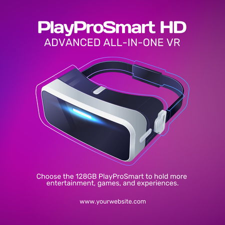 Ontwerpsjabloon van Instagram AD van Virtual Reality Glasses Ad