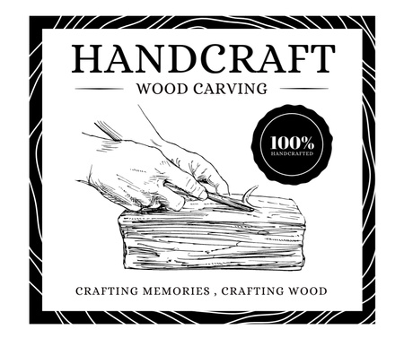 Handcraft And Wood Carving Service Facebook Design Template