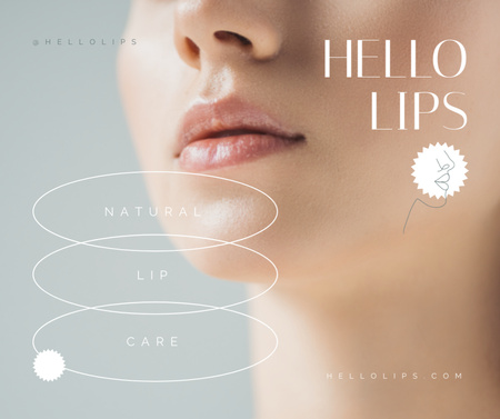 Natural Lip Care Offer Facebook Design Template