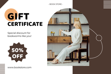 Special Offer of Books Sale Gift Certificate Design Template