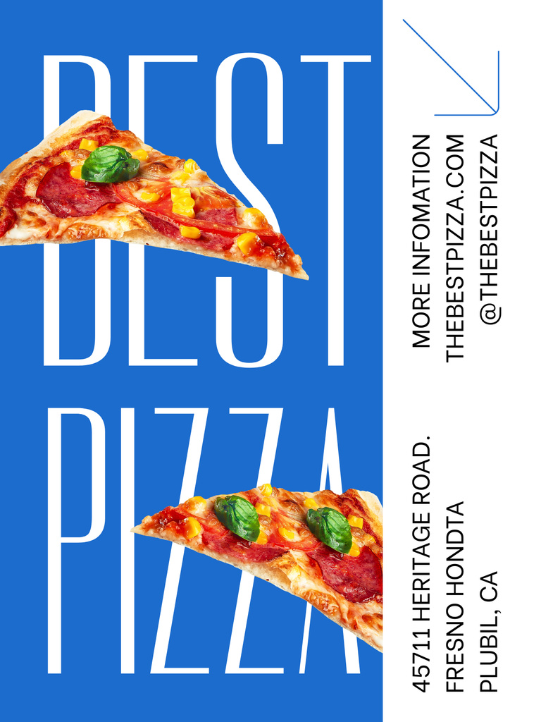 Best Pizza Offer on Blue Poster US Modelo de Design