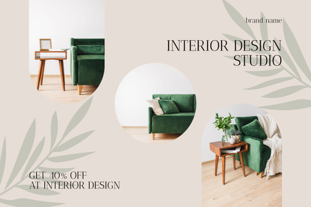 Interior Design Discount Offer from Studio Mood Board Design Template