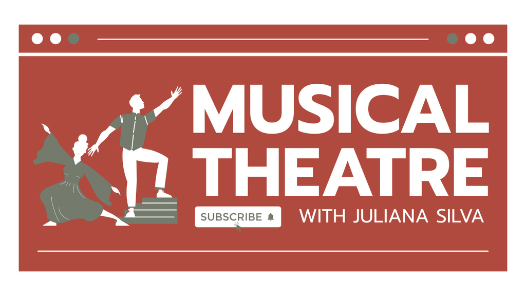 Musical Theater Promo Youtube Thumbnail Modelo de Design