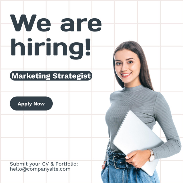 Marketing Strategist Vacancy  Instagram tervezősablon