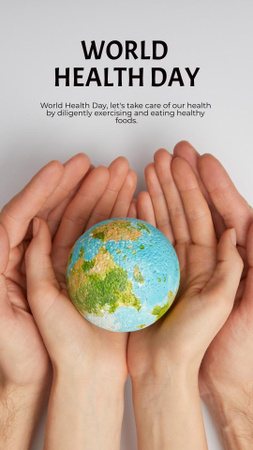 Maailman terveyspäivän promootio Instagram Story Design Template