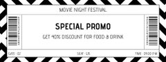 Movie Night Announcement in Black and White