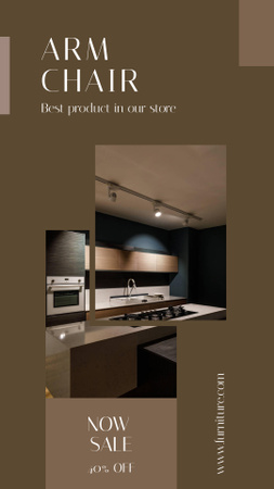 Sale Announcement with Stylish Kitchen Instagram Story Modelo de Design