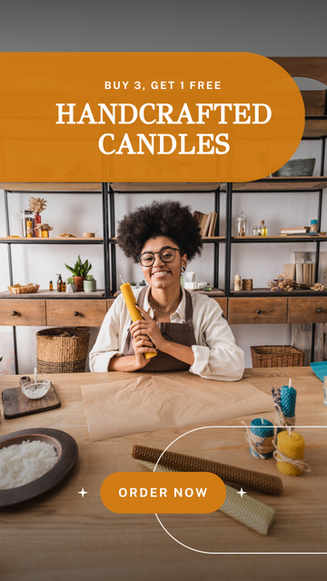 Intricacy Handmade Candles Offer Instagram Video Story – шаблон для дизайна