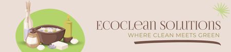 Ontwerpsjabloon van Ebay Store Billboard van Eco-oplossingen voor huishoudelijke schoonmaak