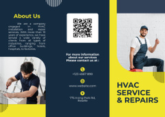 HVAC Service and Repair Blue and Yellow