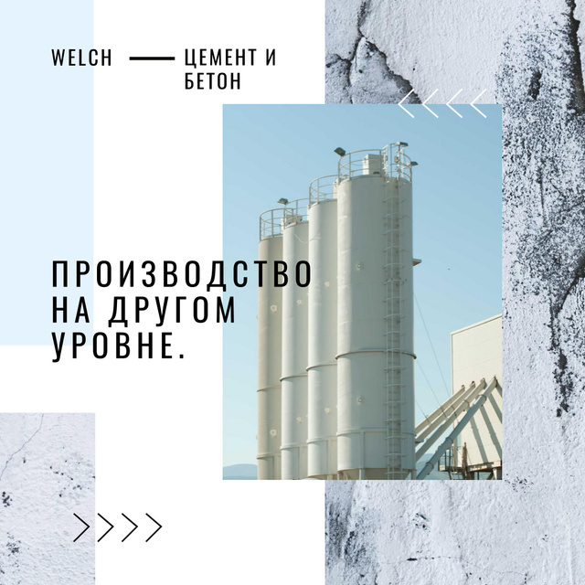 Cement Plant Large Industrial Containers Instagram AD Design Template