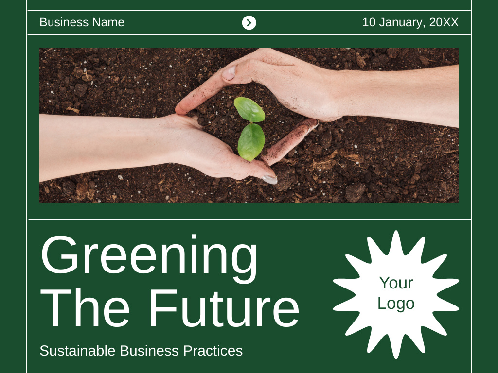 Plantilla de diseño de Economic Benefits of Green Initiatives Presentation 