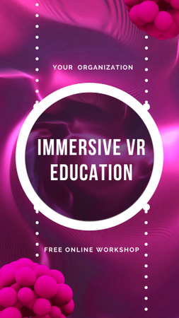 Ontwerpsjabloon van TikTok Video van VR Education Ad