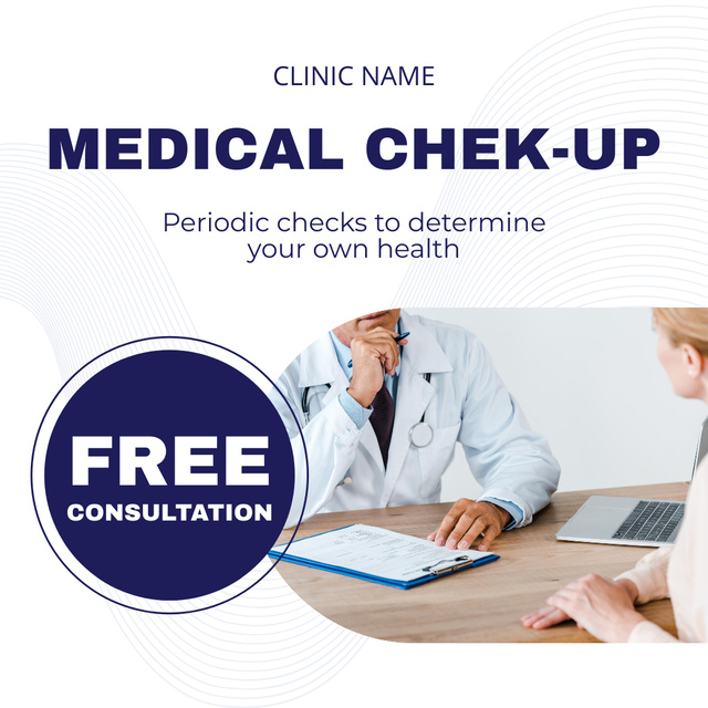 Ontwerpsjabloon van Instagram van Ad of Medical Checkup