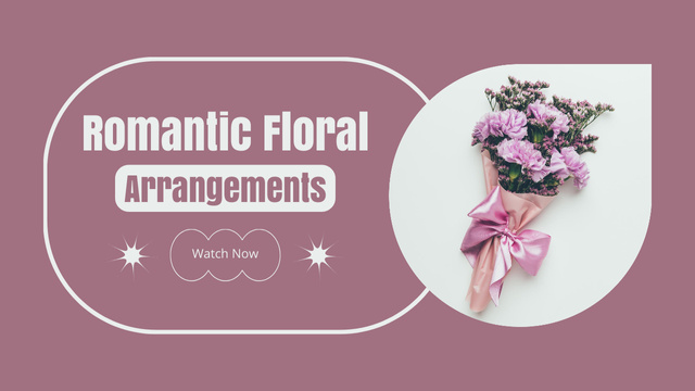 Ontwerpsjabloon van Youtube Thumbnail van Romantic Floral Design Services