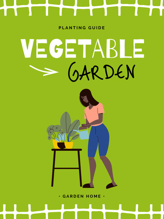 Vegetables Planting Guide Ad Poster 36x48in Šablona návrhu
