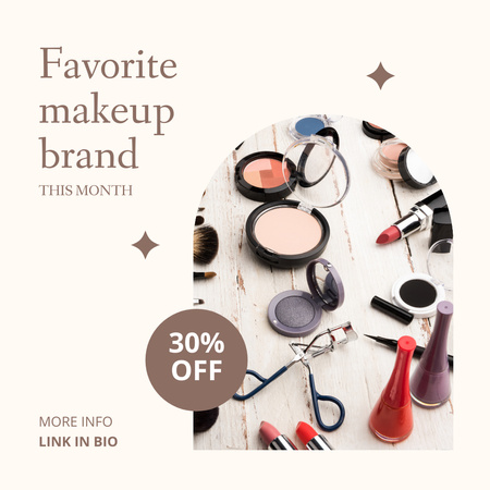 Favorite Makeup Brand Collection Sale Instagram Design Template