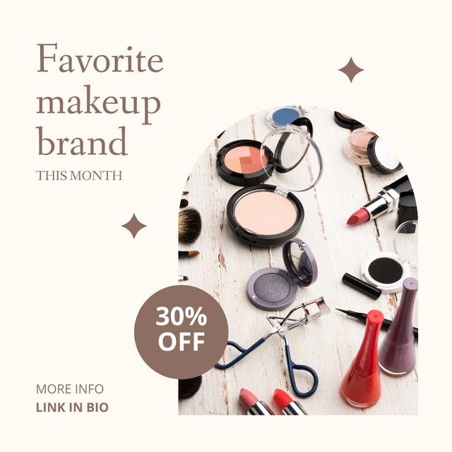 Favorite Makeup Brand Collection Sale Instagramデザインテンプレート