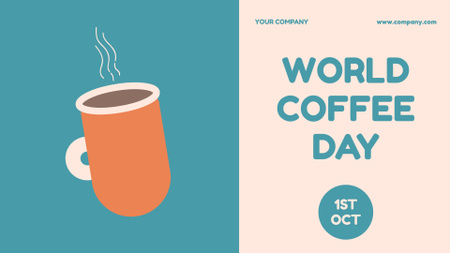 Ontwerpsjabloon van FB event cover van wereld koffie dag