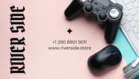 Platilla de diseño Game Equipment Store Business Card US