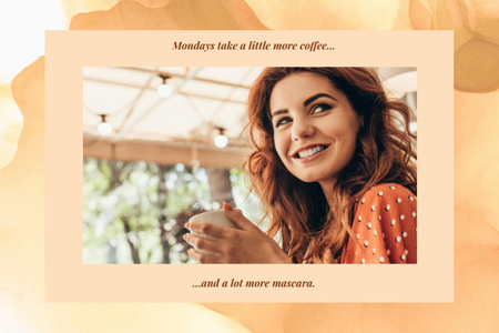 Young smiling woman Postcard 4x6in Design Template