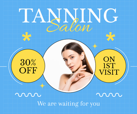 Offer Discounts on Visit to Tanning Salon Facebook Design Template