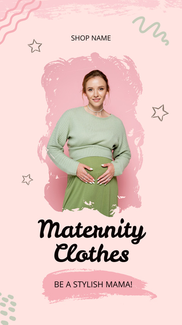 Casual And Stylish Maternity Clothes Offer Instagram Video Story tervezősablon