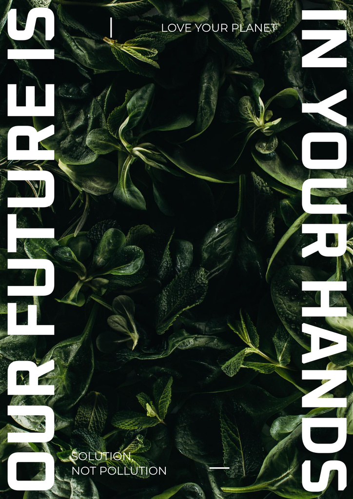 Designvorlage Eco Lifestyle Concept with Plants für Poster