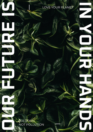Designvorlage Eco-Lifestyle-Konzept mit Pflanzen für Poster