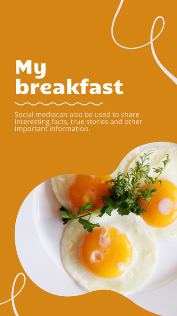 Breakfast Idea with Omelet Instagram Story tervezősablon