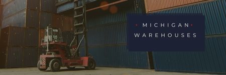 Michigan warehouses Ad Email header Design Template