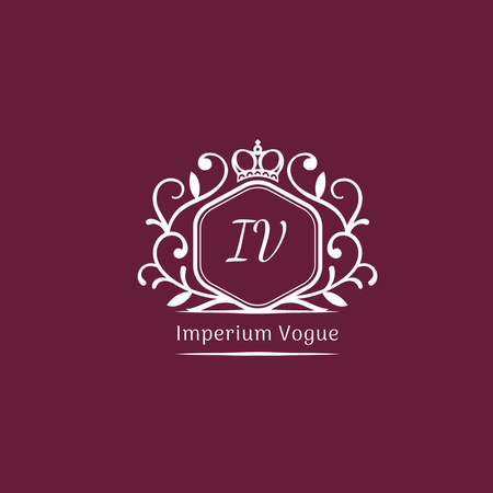 Modèle de visuel Vintage Decorative Logo in Purple - Logo 1080x1080px
